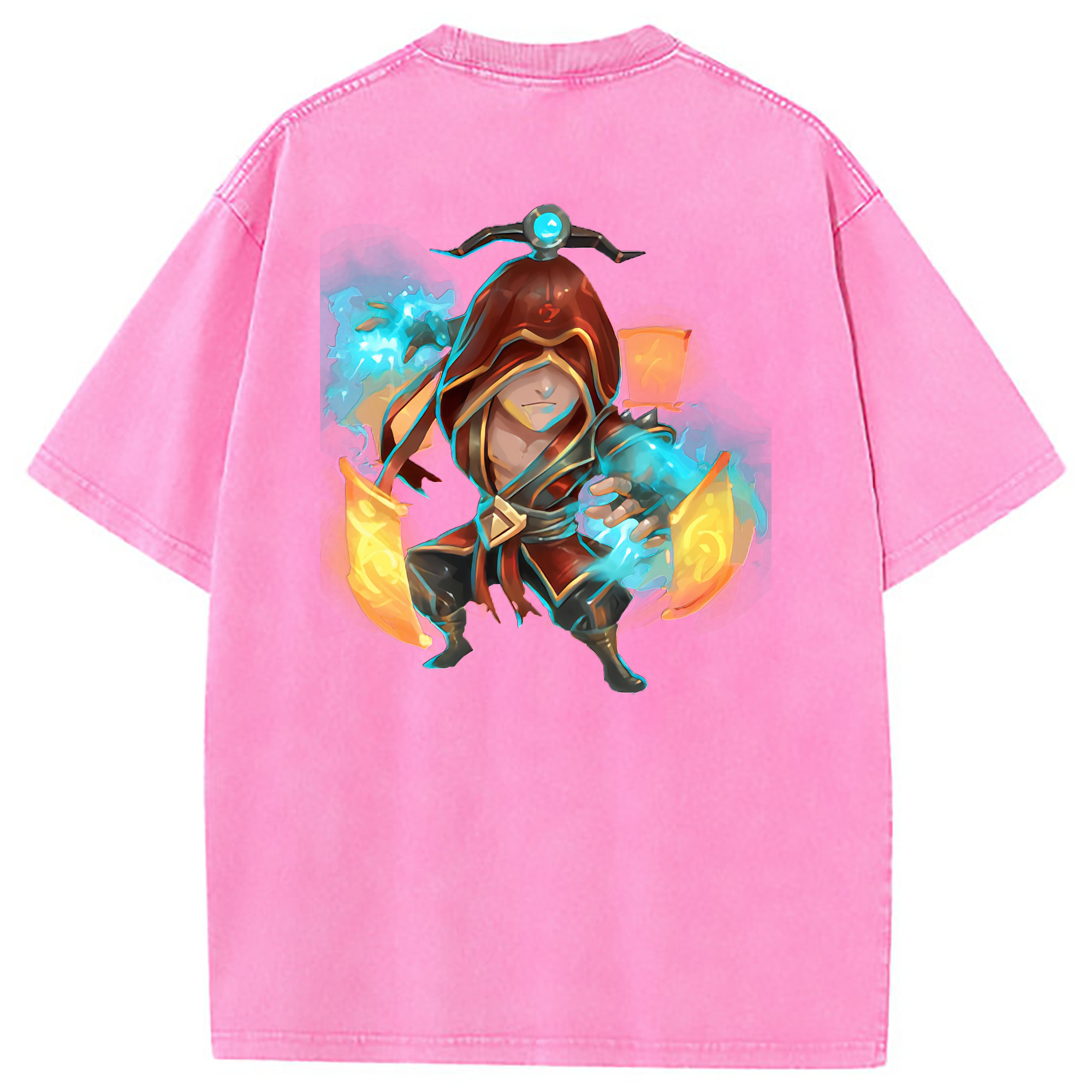 （画像用） リーグ・オブ・レジェンド League of Legends LOL 綿100% ヴィンテージ風 半袖Tシャツ（背面プリント）